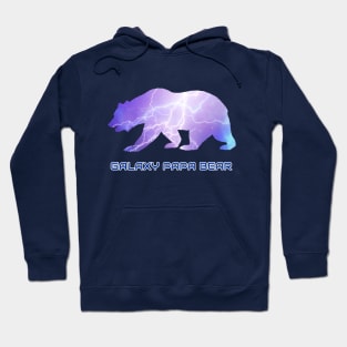 Galaxy Papa Bear Lighting Bolt Cool Impressive Birthday Gift Hoodie